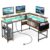 L-Shaped Gaming Desk Computer Desk w/LED Lights & Power Outlets – Sold & Delivered by FDS CORPORATION LIMITED