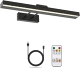LABOREDUCER Rechargeable Picture Lights for Wall, Dimmable Timer, 4000mAh Battery Operated Wireless Picture Lights with Remote, Cordless Art Light Degree with Magnet for artwork and displays