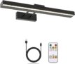 LABOREDUCER Rechargeable Picture Lights for Wall, Dimmable Timer, 4000mAh Battery Operated Wireless Picture Lights with Remote, Cordless Art Light Degree with Magnet for artwork and displays