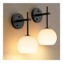 LABOREDUCER Rechargeable Wall Lights, 2 Pack, 12 RGB & Dimmable