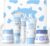 LAIKOU Milk Skincare Set, Beauty Facial Kit for Hydrating & Smoothing 5Pcs Christmas Birthday Pamper Gift with Cleanser, Day & Night Cream, Eye Cream, Sunscreen for Teenage Girls Women Mom Daughter