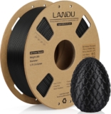LANDU PLA Filament 1.75mm 1KG 3D Printer Filament Black PLA Dimensional Accuracy /- 0.02mm Filament 3D Printing Materials 2.2lbs Cardboard Spool for Most 3D Printers