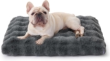 LE SURE Washable Medium Dog Bed with Soft Bubble Fleece, 76x51cm Grey
