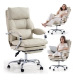 LEAGOO Office Chair with Footrest Reclining Desk Chair