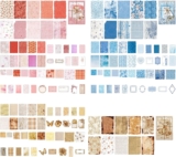 LEBKFT 300 Sheets Vintage Scrapbook Paper Kit, 3 Pack of Vintage Crafts Junk Journal Supplies Scrapbook Paper for DIY Scrapbooking Card Making and Decorative Crafts Mixed Media Collage Card (Type A)