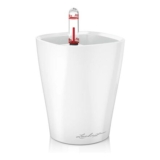 LECHUZA Mini Deltini Self-Watering Plant Pot White-Gloss
