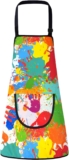 LECTNORE Kids Apron with Long Sleeves, Waterproof for Painting, Cooking & Eating, Childrens Art Smock with Pockets