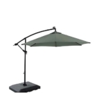 LED 3.01m Green Cantilever parasol with Base & cover – Special Buy – Once Theyre Gone, Theyre Gone