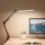 LED Desk Lamp with Clamp, 12W Desk Light for Home Office, 3 Color Temperature Modes (3200K/4200K/5800K), 10-Level Dimmable Study Lamp, Eye-Caring, Flexible Swing Arm, USB Powered (Black)