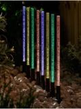LED Solar Bubble Stake Light – Set of 8 / Warm White , Free C&C