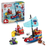 LEGO 11208 Marvel Team Spidey Pirate Ship Toy – SuperHero Set w/a Ship Model, 2 Boats & 4 Minifigures