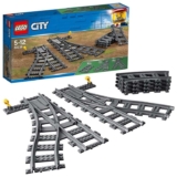 LEGO 60238 City Trains Switch Tracks 6 Pieces, Toy Train Track Extension Pack, Accessory Set (£12.46 No-Rush)