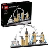 LEGO Architecture 21034 Skyline Model Building Set, Model Kit Featuring London Eye, Big Ben, Tower Bridge, Office Home Décor