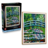LEGO Art Claude Monet Bridge over a Pond of Water Lilies – Hanging 3D Wall Art for Home Decor – 31220