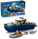 LEGO City 60456 Police Boat Chase Toy with a Floatable Speedboat and Dinghy. Free C&C