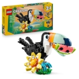 LEGO Creator 3in1 Wild Animals: Tropical Toucan with a Flower – Toy Animal Transforms into a Butterfly Figure or a Tropical Fish