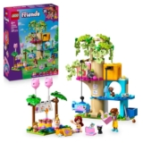 LEGO Friends Cat Birthday Party & Tree House Toy – incl. 2 Mini Dolls & 5 Animal Figures plus a Rotating Table, Pinata & Fun 42666