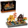 LEGO Icons Autumn Cottage Garden – Miniature Building Set for Adults – Display Model Kit w/a House, 4 Trees, Animal Figures & Flowers 11372
