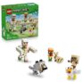 LEGO Minecraft Chicken Jockey Desert Attack Toy – 6 Figures incl. Iron Golem & Baby Wolf Mobs – Kids Room Decor – 21592