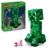 LEGO Minecraft The Creeper Toy – Posable Mob Figure incl. a Hidden Compartment with a Pig & TNT Element 21276 with voucher