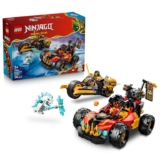 LEGO NINJAGO Kai and Coles Combiner Vehicles – Ninja Toy Car, Motorbike, 3 Minifigures Included Kai & Cole With Katanas – 71864