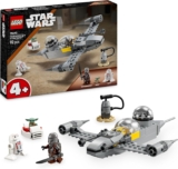 LEGO Star Wars 75410 Mando and Grogus N-1 Starfighter Building Toy with The Mandalorian Minifugure, Grogu & R5-D4 Figures, plus a Brick-Built Fueling Station, Playset for 4 Year Old Boys & Girls