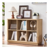 LELELINKY 6-Cube Storage Bookcase, 40-Inch Wide, Natural Oak