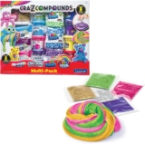LEXIBOOK Elastic Modeling Textures Set, CRMIXD2 Set of Various Elastic Modeling Textures, 7 colors – Pink Green Yellow Purple Blue Silver Gold