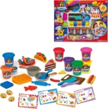 LEXIBOOK, Soft and Malleable Modeling Clay Set Super Chef, CRDOUGH16