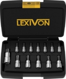 LEXIVON Tamper Proof Torx Bit Socket Set, Premium S2 Alloy Steel 13-Piece Security Star T8 – T60 Set Enhanced Storage Case (LX-146)