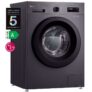 LG 9kg Inverter Direct Drive 1400rpm Steam Washing Machine, Grey or Black 5 Year Warranty – W/LG Membership Signup LG Referral Code