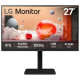 LG Monitor 27BA550 – FHD 1080p IPS 27 inch, 100Hz, 5ms, Office Display, Built-in Power and Speakers,