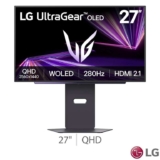 LG UltraGear 27 Inch QHD 280Hz OLED Gaming Monitor, 27GX700A-B Auto Discount At Checkout