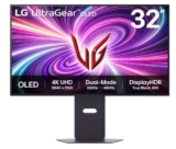 LG UltraGear OLED GX8 Gaming Monitor 32GX850A-B, 4K UHD, 32 inch Glare Panel, Dual Mode 165Hz – 330Hz With BLC/HSD/Totum/Unidays
