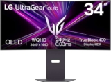 LG UltraGear OLED GX9 Gaming Monitor 34GX900A-B – WOLED Ultrawide QHD 1440p Curved 34 Inch, 240Hz