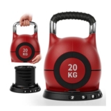 LIFERUN 7-in-1 Adjustable Kettlebell 20kg Red