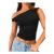 LILLUSORY Off-Shoulder Crop Top Women Summer Y2K 2026 Black