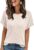LILLUSORY Womens Tops Summer T Shirts Short Sleeve Jumpers UK Ladies Mature Clothes Basic Capsule Wardrobe Tshirts Fashion Crew Neck Boho Clothing