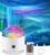 LINNIW Northern Lights Projector Light, Rechargeable Galaxy Projector Northern Light Lamp with Remote Control, 16 Colors & 4 Lighting Modes Night Light Projectors for Bedroom Party Game Rooms