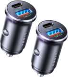 LISEN Cigarette Lighter USB Charger 2 Pack 12V Car USB C Adapter Socket 69W Metal Car Charger Fast Charge with voucher – B King FBA
