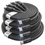 LISEN USB C to USB C Cable Charger 60W 4-Pack 0.5/1/2/2M USBC to USBC w/code B King /FBA