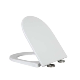 LOORMEI Toilet Seat Soft Close with 360 Adjustable Hinge Hygienic D-Shape Top Fixing – White, 470 x 362mm