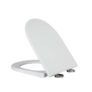 LOORMEI Toilet Seat Soft Close with 360 Adjustable Hinge Hygienic D-Shape Top Fixing – White, 470 x 362mm