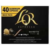 LOR Espresso Ristretto Coffee Pods x40, Pack of 1, Total 40 Capsules
