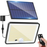 LOTMOS Solar Outdoor, 342LED Remote Security Lights 3 Modes, Garden Light Solar Powered, WP IP65 (2x £20.39) – Sold By Lotmos-UK / FBA