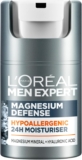 LOreal Men Expert Sensitive Skin Moisturiser, Magnesium Defence, Hypoallergenic 24H Daily Mens Moisturiser, With Magnesium Mineral And Hyaluronic Acid, 50ml