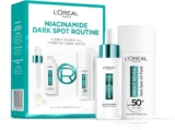 LOréal Paris Bright Reveal Niacinamide Dark Spot Routine, Niacinamide Dark Spot Serum UV Fluid SPF50, Visibly Fades All Types of Dark Spots: Post-Acne Marks, Hormonal Spots, Sun Spots & Age Spots