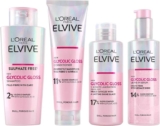 LOréal Paris Elvive Glycolic Gloss Shampoo, Conditioner and Rinse-Off Treatment Set (Prime Day Deal)