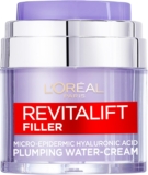 LOréal Paris Face Moisturiser, Revitalift Filler Plumping Water Cream, Lightweight Face Cream with Micro-Epidermic Hyaluronic Acid, Multi-Layer Skin Hydration, Smooths & Re-Plumps Wrinkles, 50ml