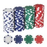 LUOBAO Poker Chips for Card/Board Game, 4 Colors, 11.5g